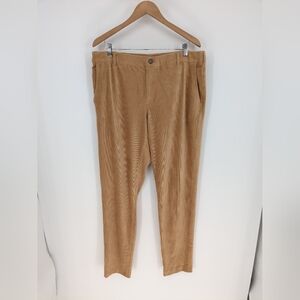 Redvanly Pants Mens XL Collins Corduroy Brown Performance Golf Athletic Chino